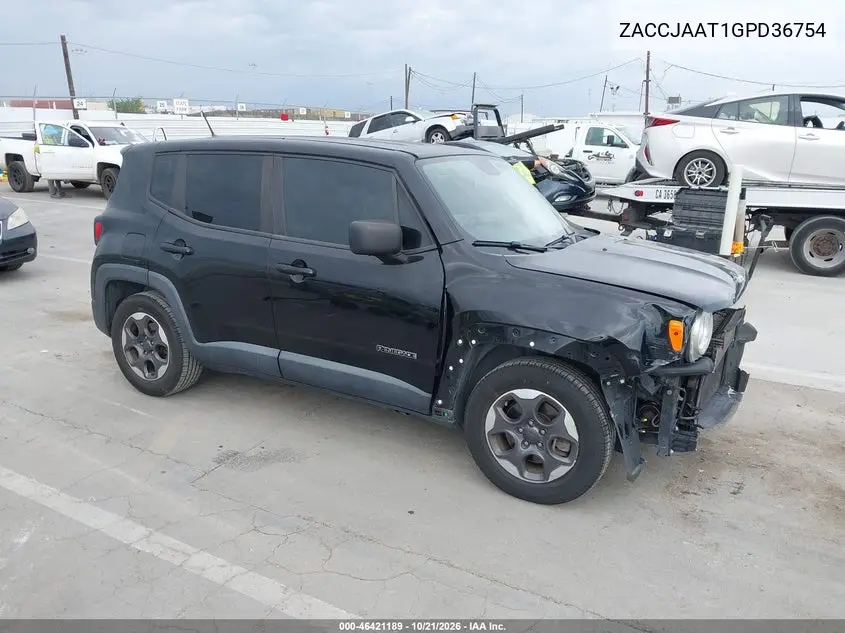 JEEP RENEGADE 2016, VIN ZACCJAAT1GPD36754