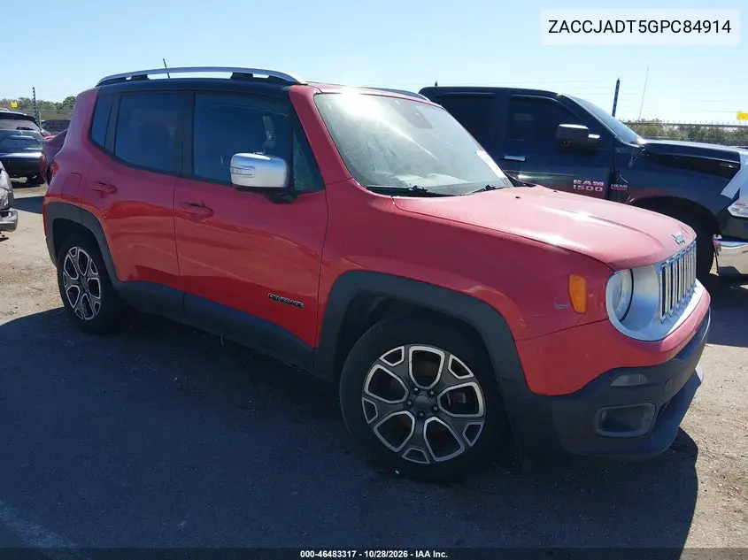 JEEP RENEGADE 2016, VIN ZACCJADT5GPC84914