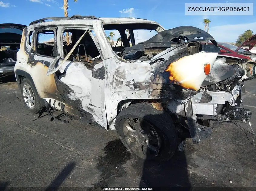 JEEP RENEGADE 2016, VIN ZACCJABT4GPD56401