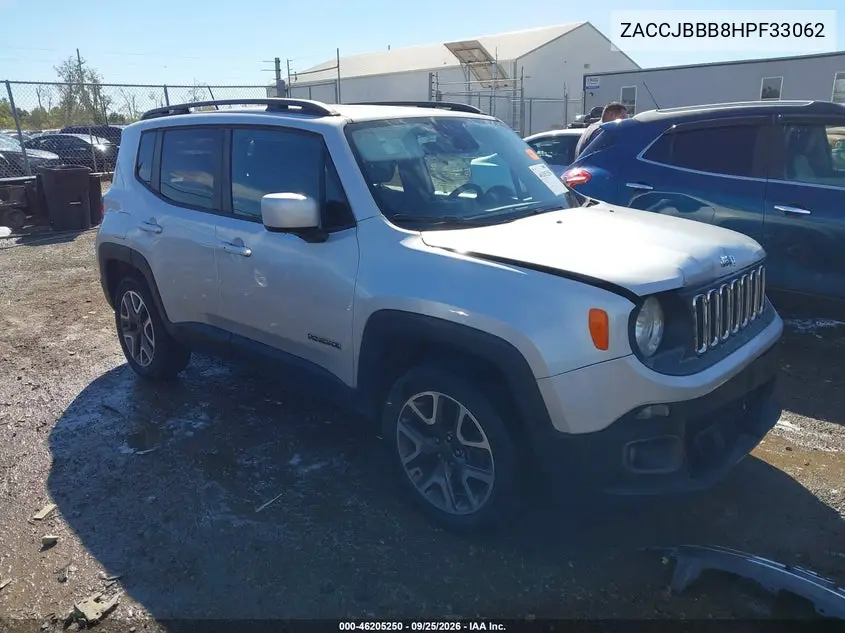 JEEP RENEGADE 2017, VIN ZACCJBBB8HPF33062