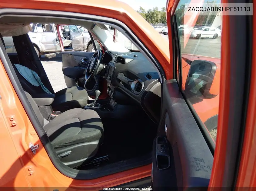 2017 JEEP RENEGADE VIN ZACCJABB9HPF51113 — фото 5
