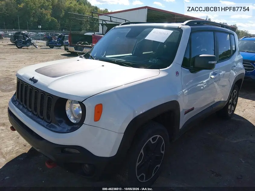 2017 JEEP RENEGADE VIN ZACCJBCB1HPF87754 — фото 2