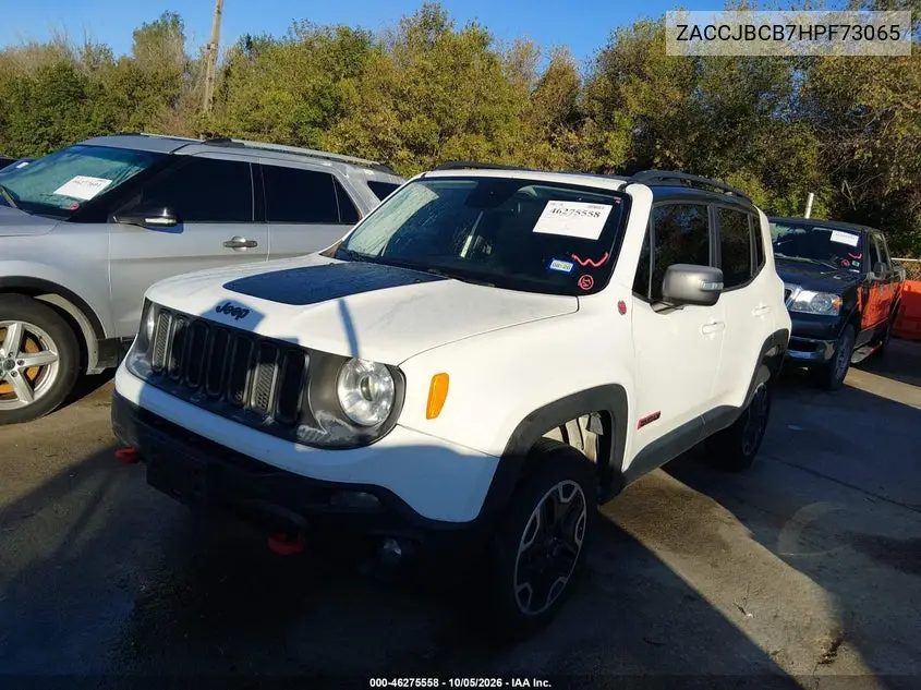 2017 JEEP RENEGADE VIN ZACCJBCB7HPF73065 — фото 2
