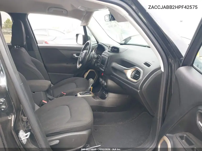 2017 JEEP RENEGADE VIN ZACCJABB2HPF42575 — фото 5