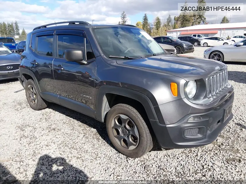 JEEP RENEGADE 2017, VIN ZACCJBAB1HPE46444