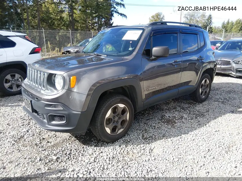 2017 JEEP RENEGADE VIN ZACCJBAB1HPE46444 — фото 2