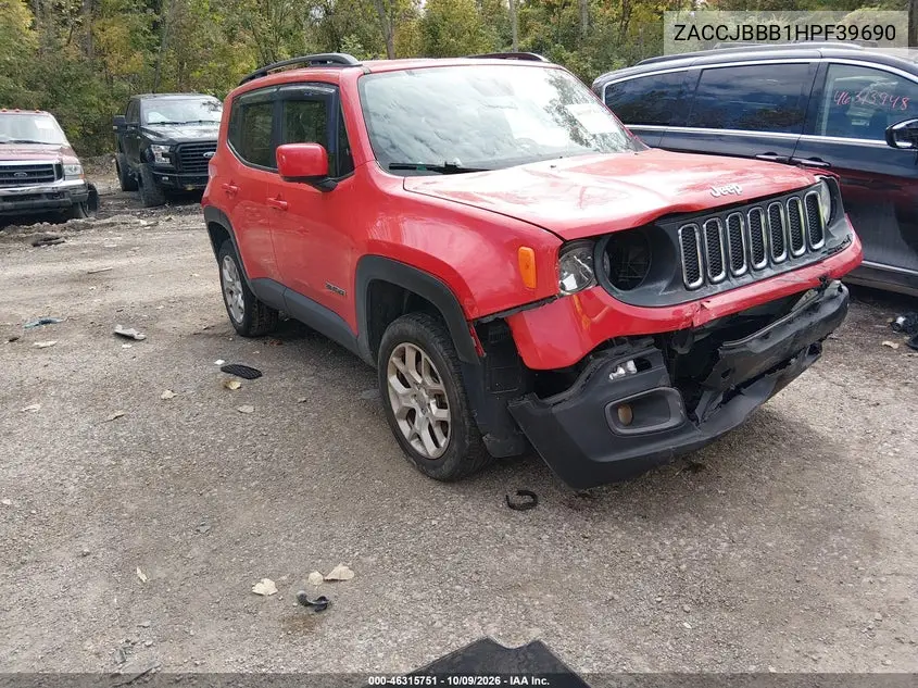 JEEP RENEGADE 2017, VIN ZACCJBBB1HPF39690