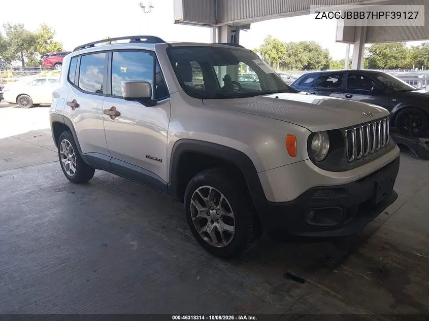 JEEP RENEGADE 2017, VIN ZACCJBBB7HPF39127