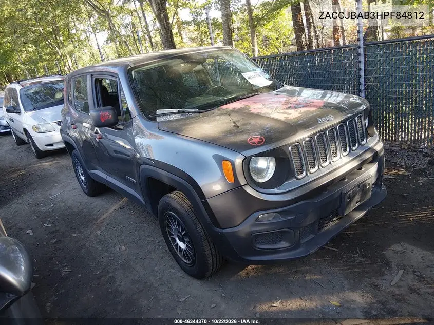 JEEP RENEGADE 2017, VIN ZACCJBAB3HPF84812