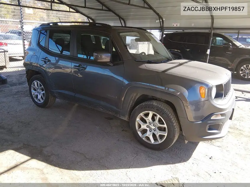 JEEP RENEGADE 2017, VIN ZACCJBBBXHPF19857