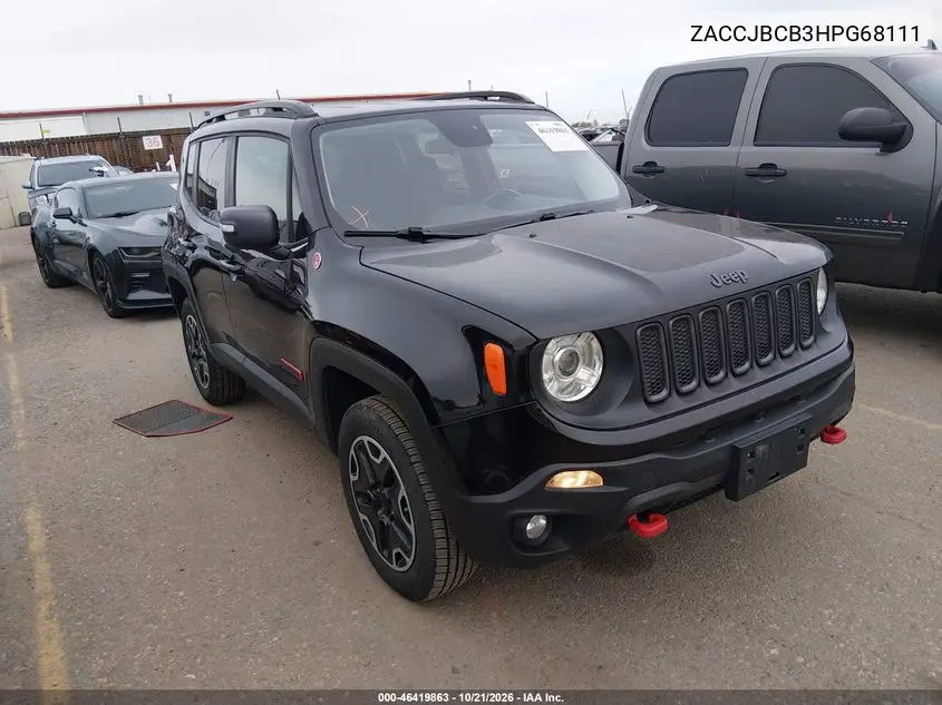 JEEP RENEGADE 2017, VIN ZACCJBCB3HPG68111