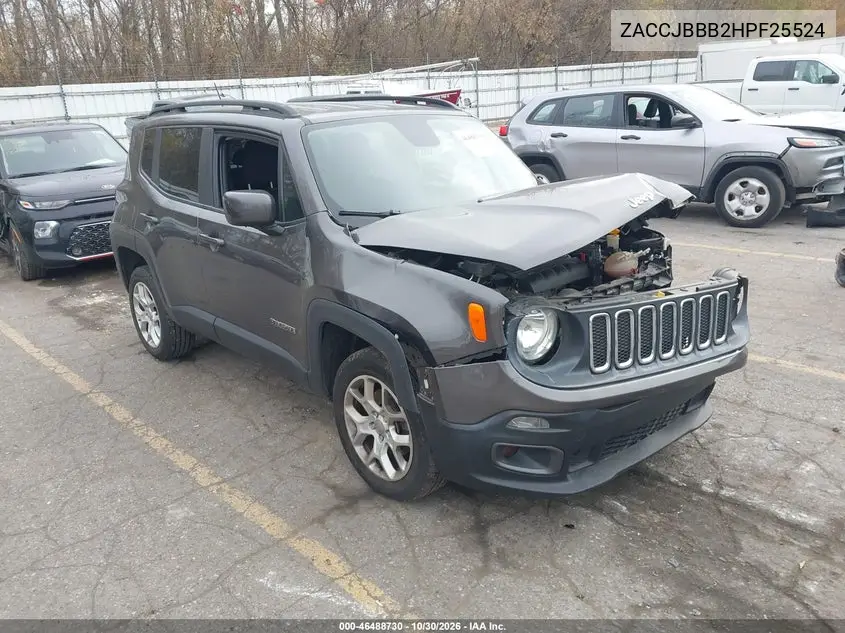 JEEP RENEGADE 2017, VIN ZACCJBBB2HPF25524