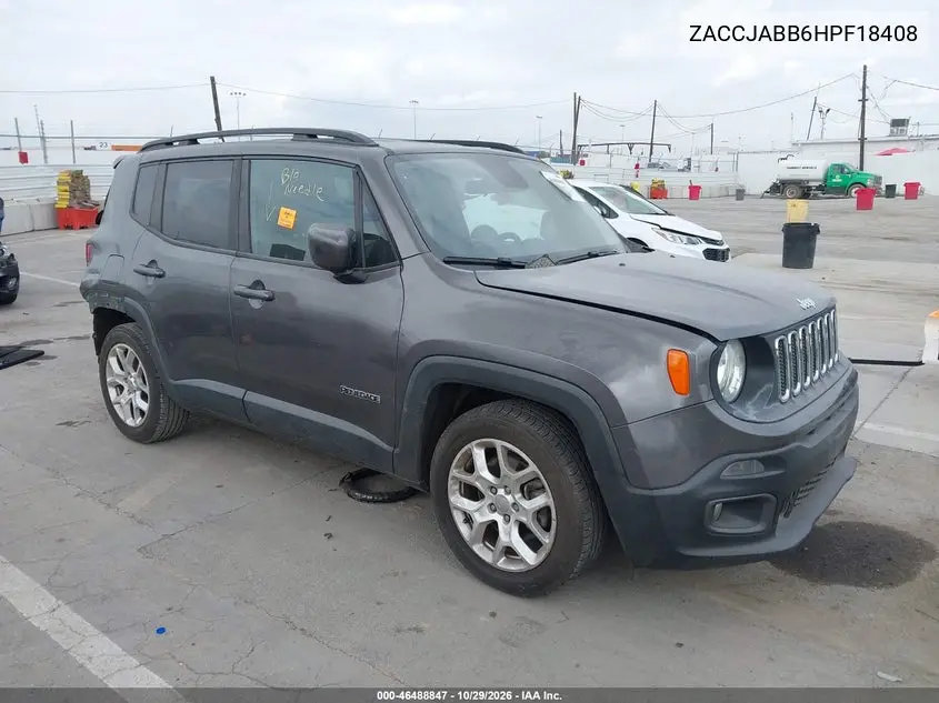 JEEP RENEGADE 2017, VIN ZACCJABB6HPF18408