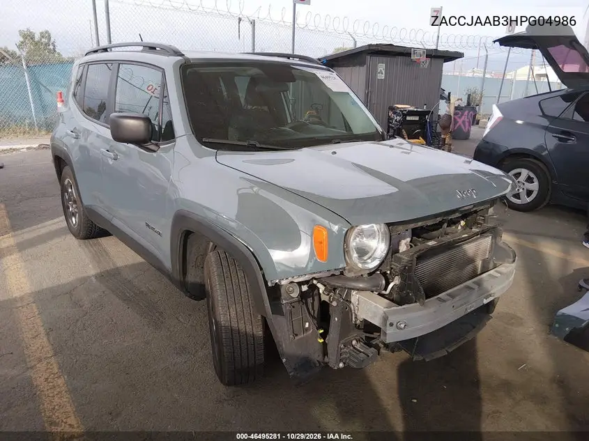 JEEP RENEGADE 2017, VIN ZACCJAAB3HPG04986