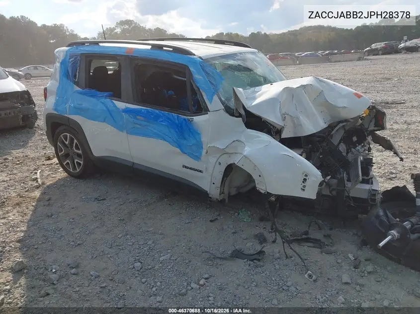 JEEP RENEGADE 2018, VIN ZACCJABB2JPH28378