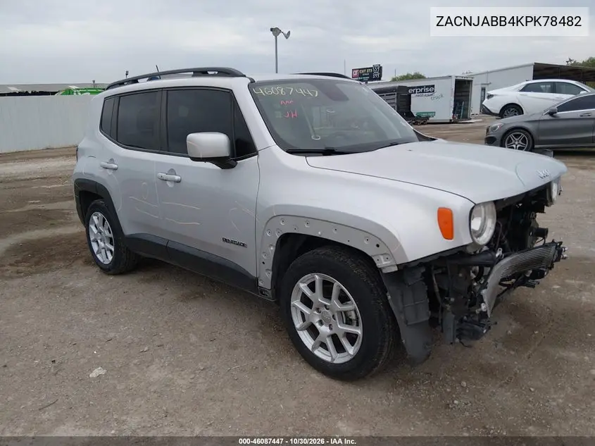 JEEP RENEGADE 2019, VIN ZACNJABB4KPK78482
