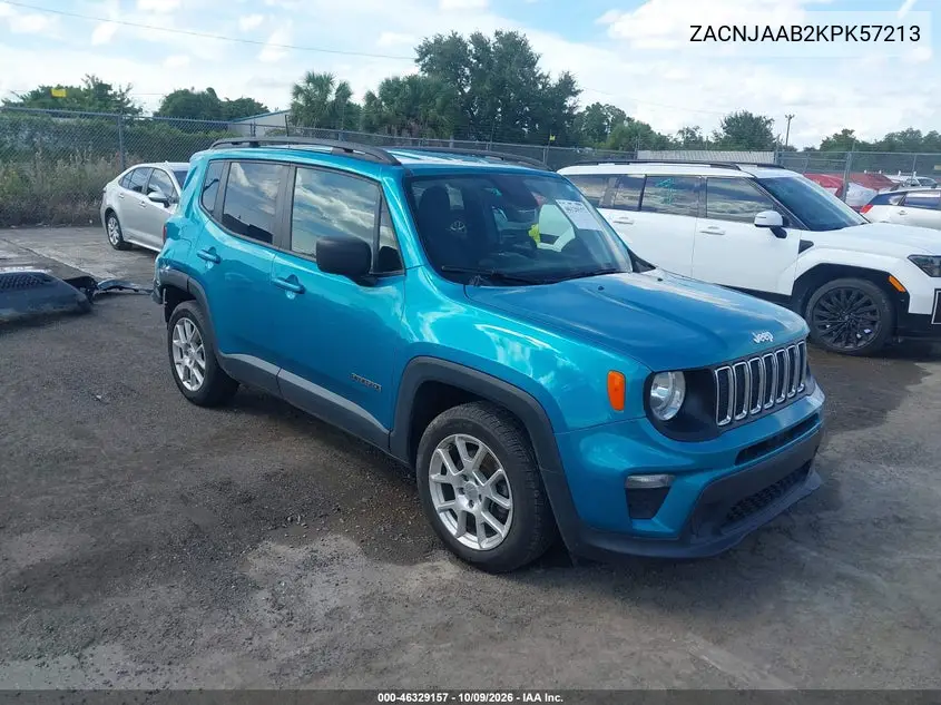 JEEP RENEGADE 2019, VIN ZACNJAAB2KPK57213
