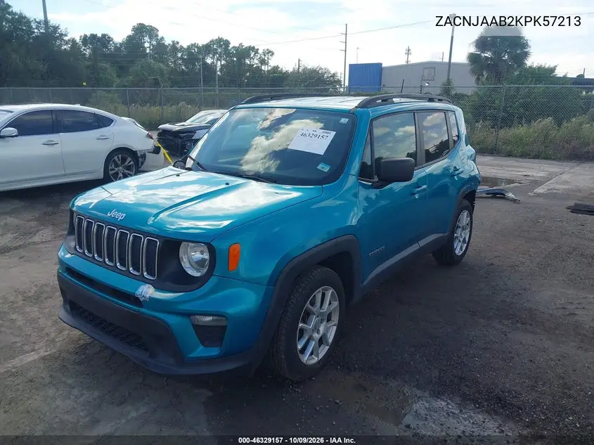 2019 JEEP RENEGADE VIN ZACNJAAB2KPK57213 — фото 2