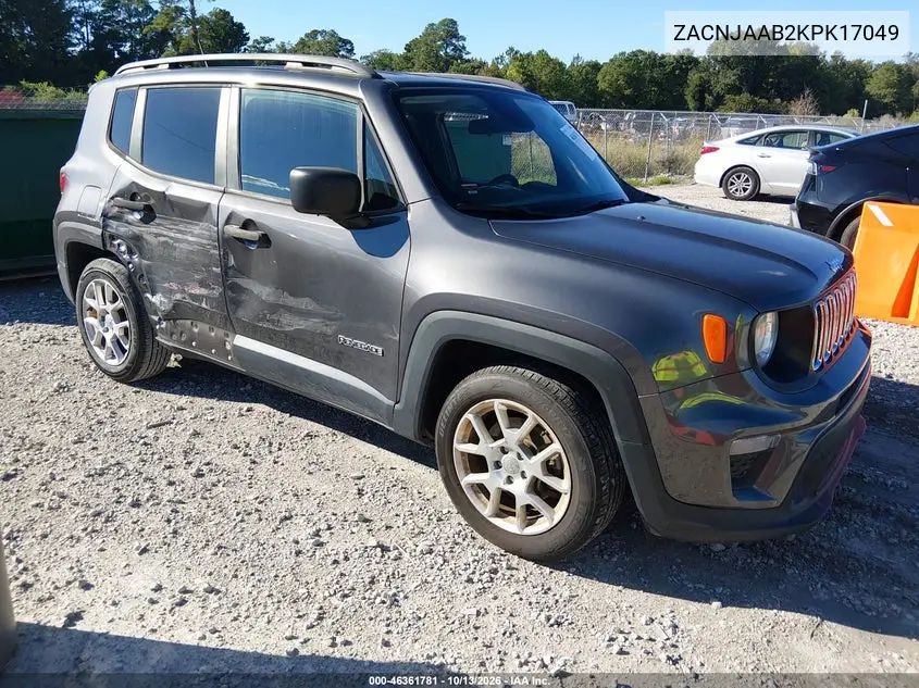 JEEP RENEGADE 2019, VIN ZACNJAAB2KPK17049