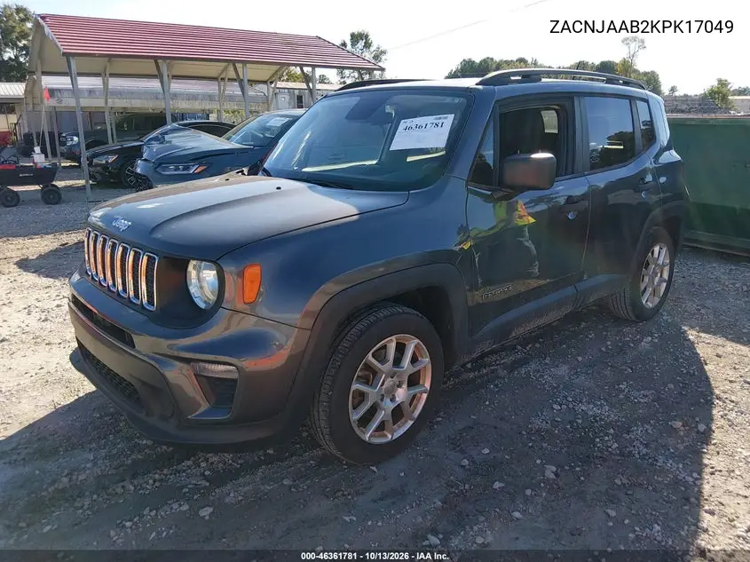 2019 JEEP RENEGADE VIN ZACNJAAB2KPK17049 — фото 2