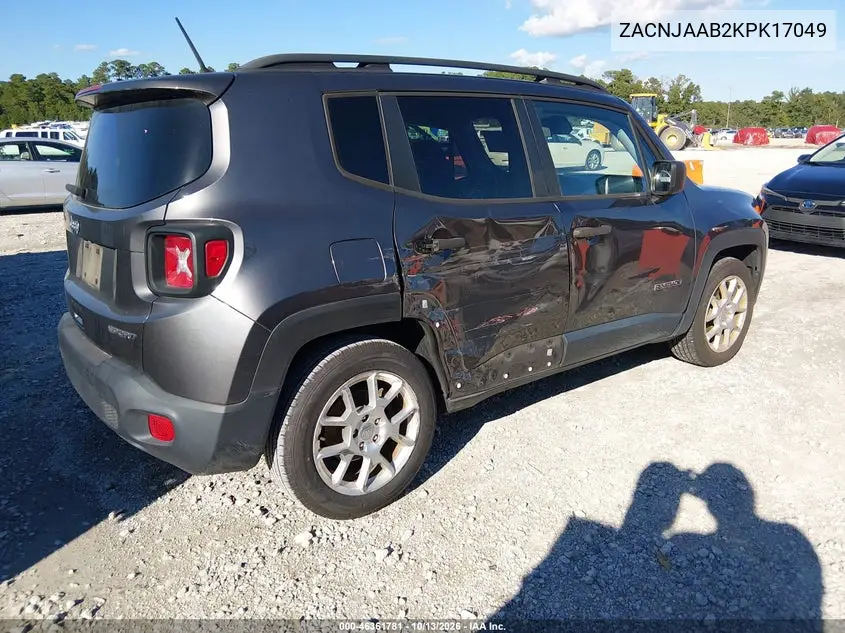 2019 JEEP RENEGADE VIN ZACNJAAB2KPK17049 — фото 4