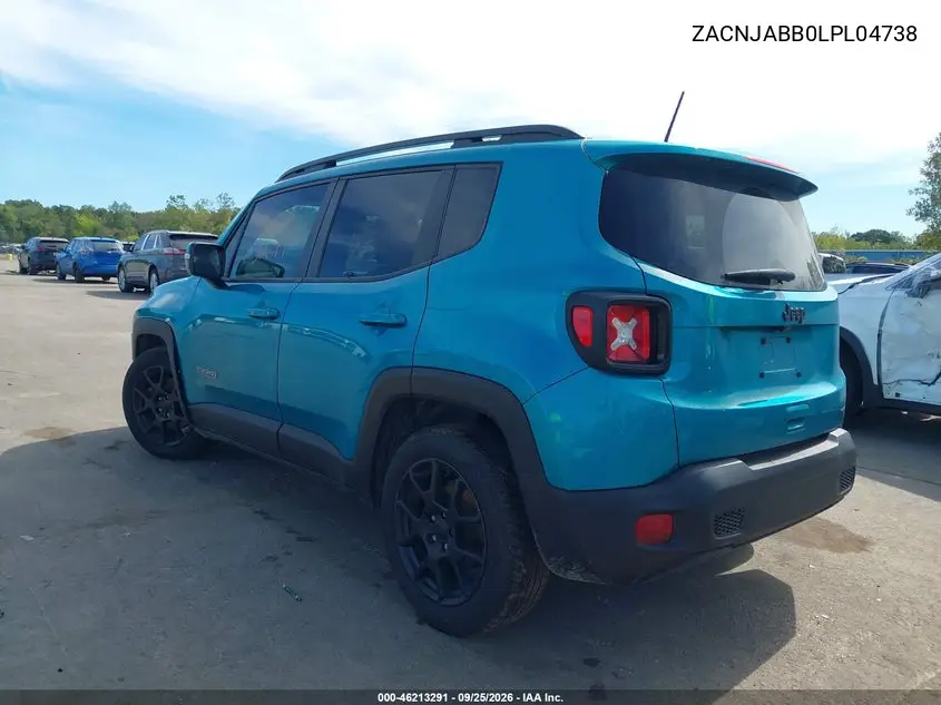 2020 JEEP RENEGADE VIN ZACNJABB0LPL04738 — фото 3