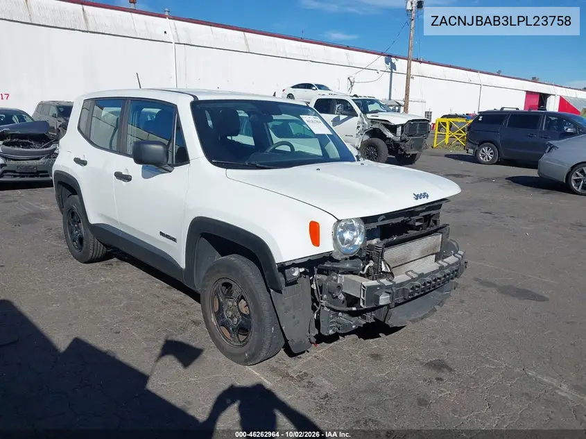 JEEP RENEGADE 2020, VIN ZACNJBAB3LPL23758