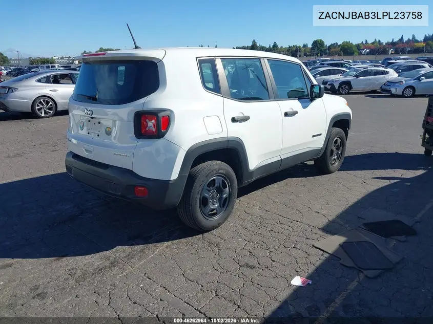 2020 JEEP RENEGADE VIN ZACNJBAB3LPL23758 — фото 4