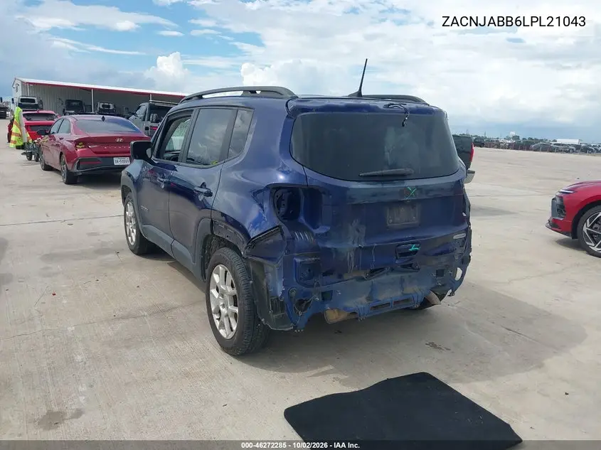 2020 JEEP RENEGADE VIN ZACNJABB6LPL21043 — фото 3