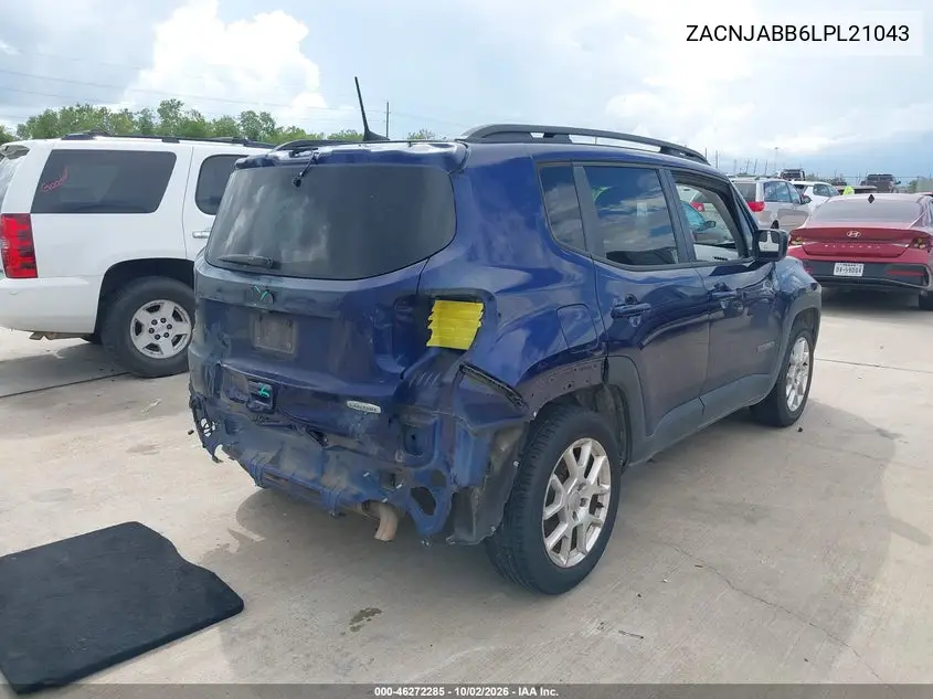 2020 JEEP RENEGADE VIN ZACNJABB6LPL21043 — фото 4