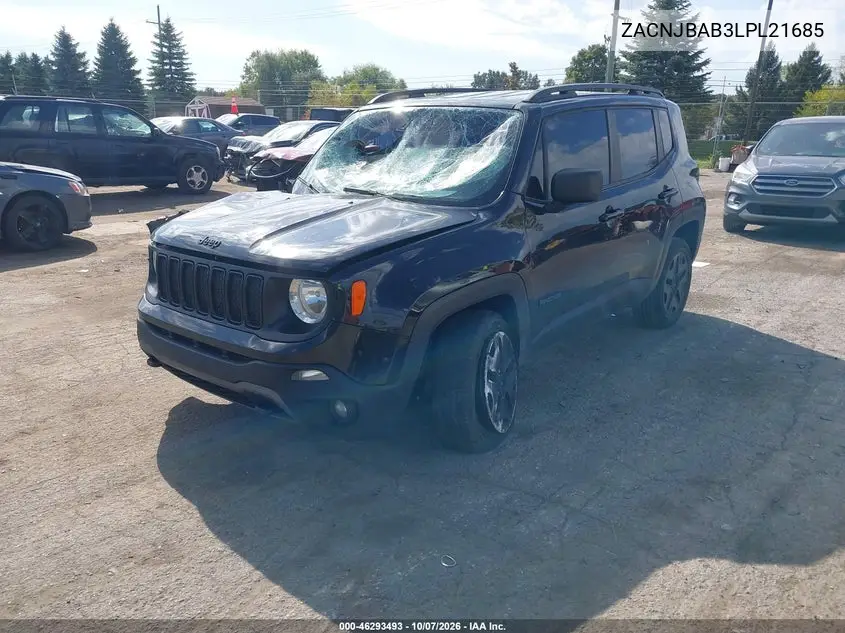 2020 JEEP RENEGADE VIN ZACNJBAB3LPL21685 — фото 2
