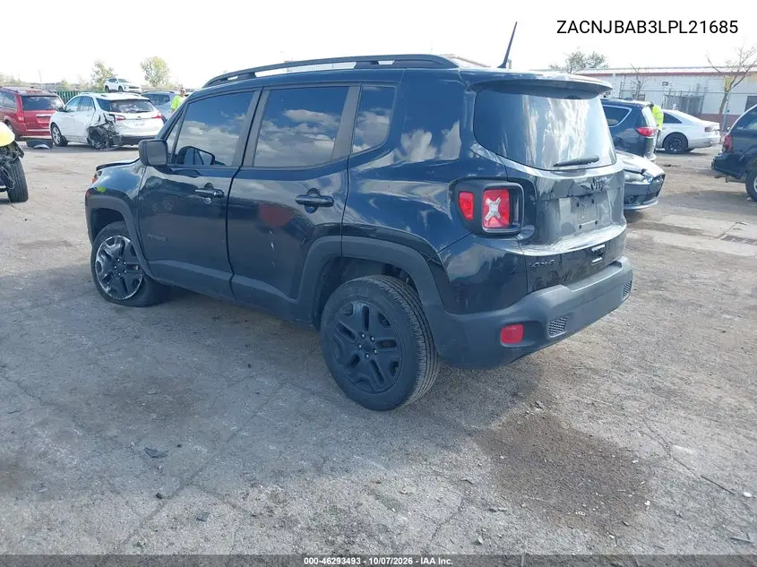 2020 JEEP RENEGADE VIN ZACNJBAB3LPL21685 — фото 3