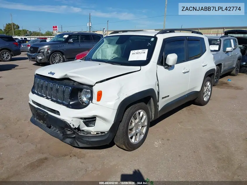 2020 JEEP RENEGADE VIN ZACNJABB7LPL42774 — фото 2