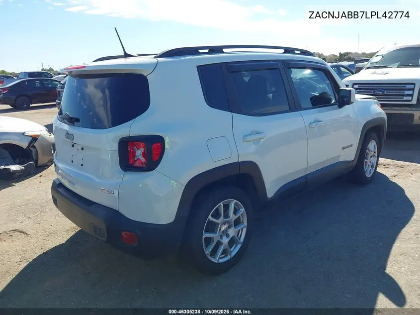 2020 JEEP RENEGADE VIN ZACNJABB7LPL42774 — фото 4