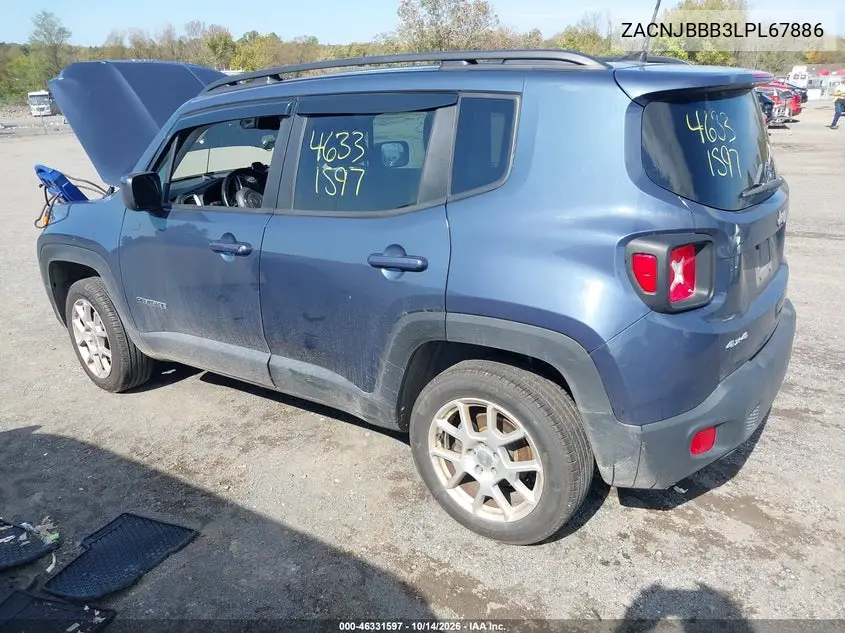 2020 JEEP RENEGADE VIN ZACNJBBB3LPL67886 — фото 3