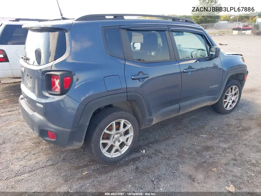 2020 JEEP RENEGADE VIN ZACNJBBB3LPL67886 — фото 4
