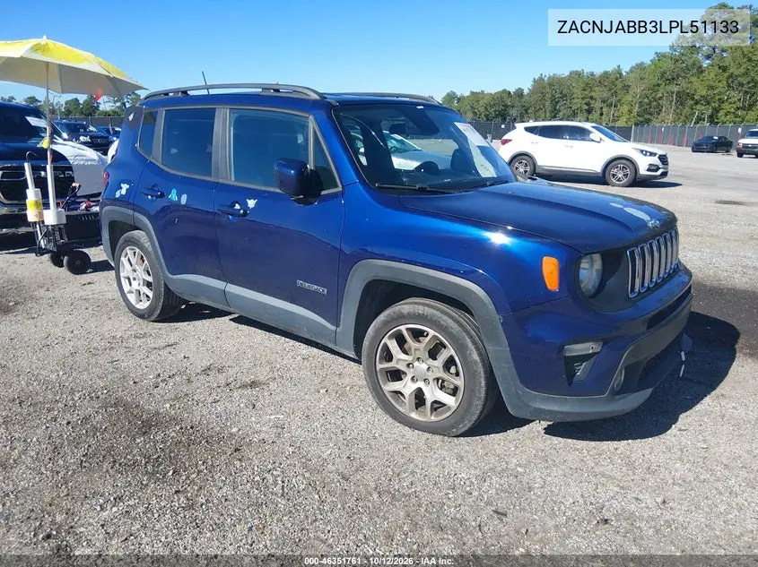 JEEP RENEGADE 2020, VIN ZACNJABB3LPL51133