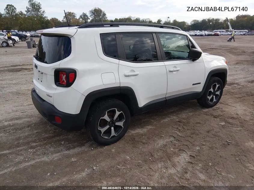 2020 JEEP RENEGADE VIN ZACNJBAB4LPL67140 — фото 4