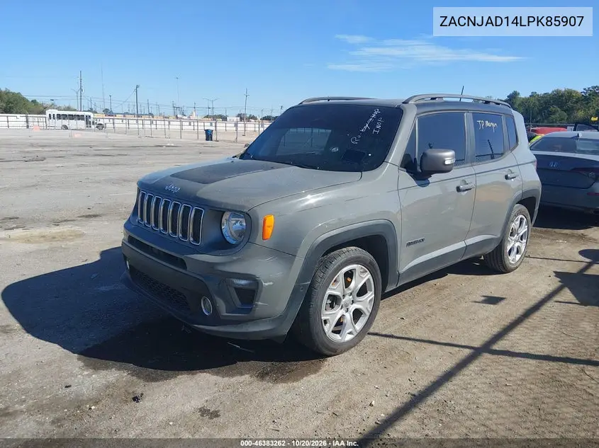 2020 JEEP RENEGADE VIN ZACNJAD14LPK85907 — фото 2