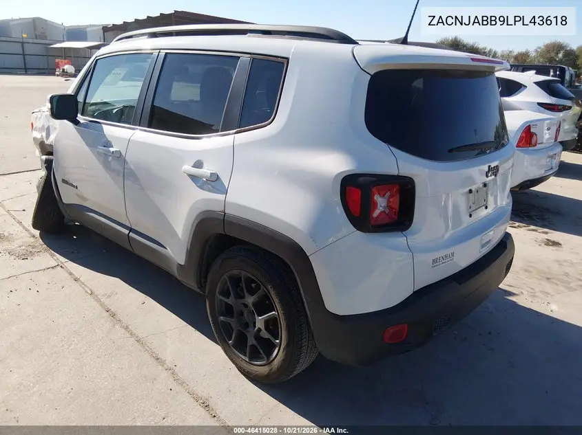 2020 JEEP RENEGADE VIN ZACNJABB9LPL43618 — фото 3