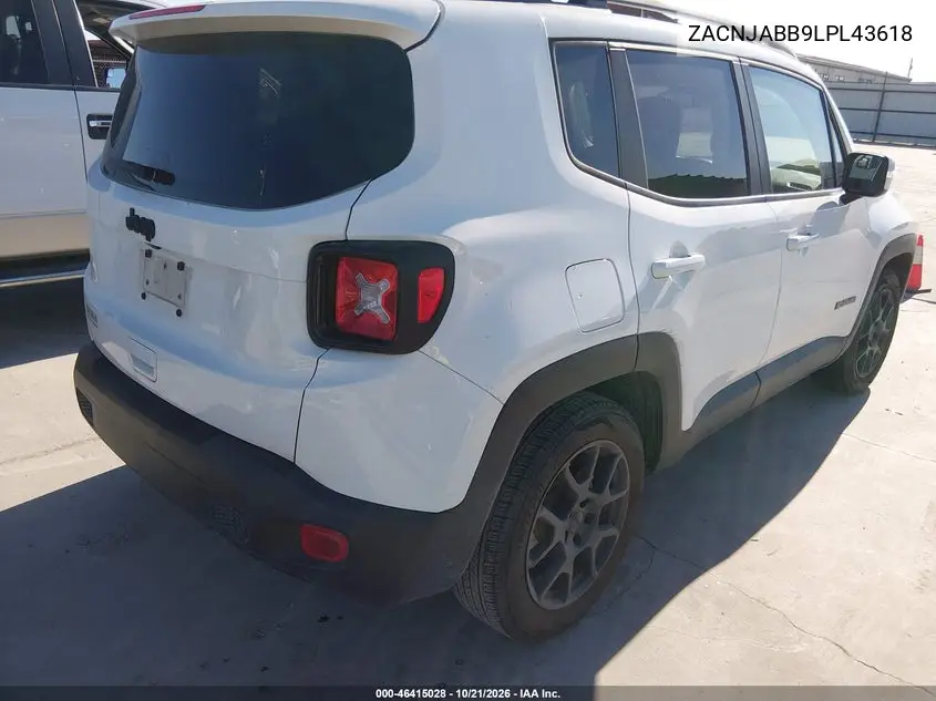 2020 JEEP RENEGADE VIN ZACNJABB9LPL43618 — фото 4