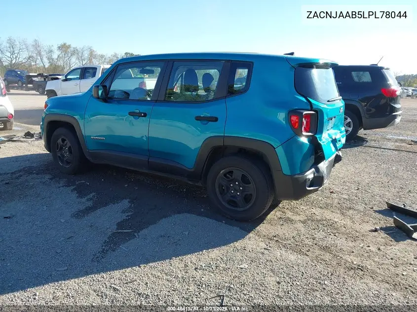 2020 JEEP RENEGADE VIN ZACNJAAB5LPL78044 — фото 3