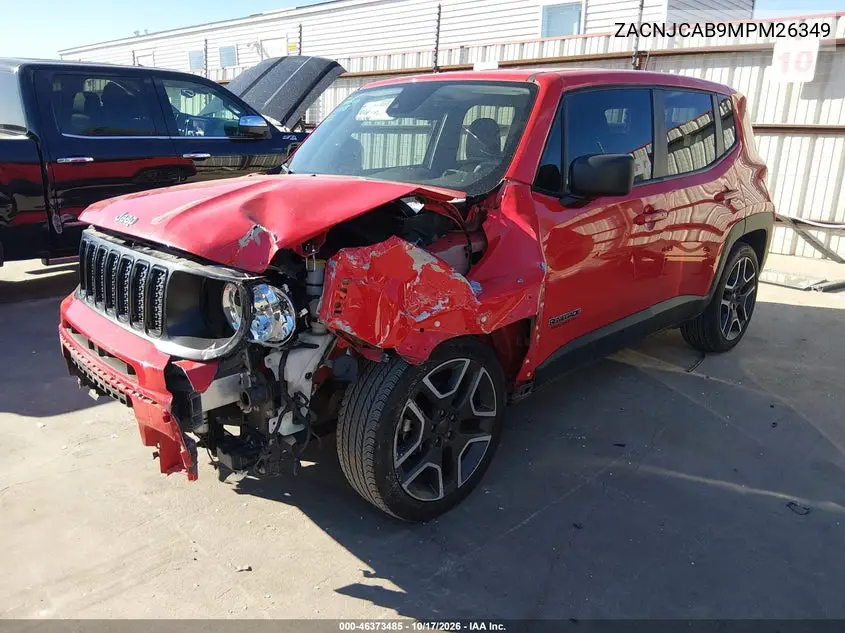 2021 JEEP RENEGADE VIN ZACNJCAB9MPM26349 — фото 2