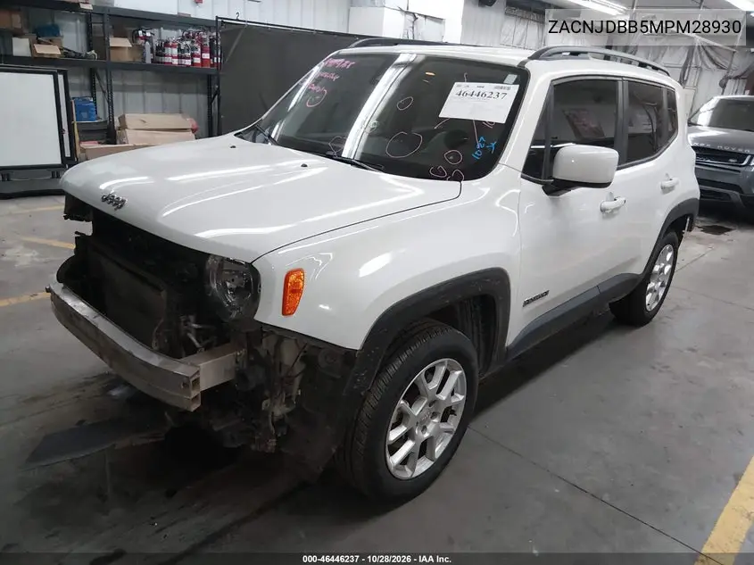 2021 JEEP RENEGADE VIN ZACNJDBB5MPM28930 — фото 2