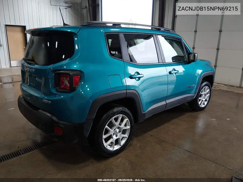 2022 JEEP RENEGADE VIN ZACNJDB15NPN69215 — фото 4
