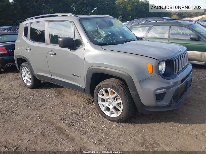 JEEP RENEGADE 2022, VIN ZACNJDB10NPN61202