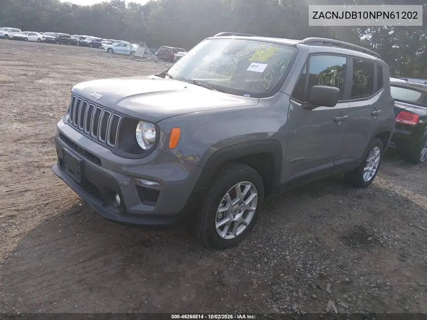 2022 JEEP RENEGADE VIN ZACNJDB10NPN61202 — фото 2
