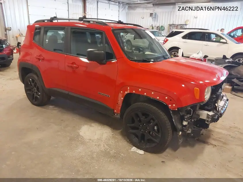 JEEP RENEGADE 2022, VIN ZACNJDA16NPN46222