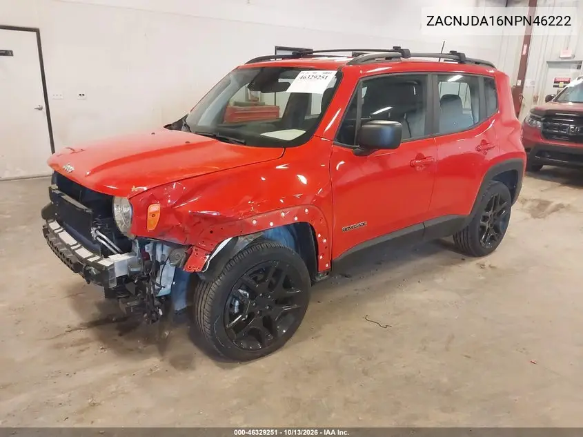 2022 JEEP RENEGADE VIN ZACNJDA16NPN46222 — фото 2