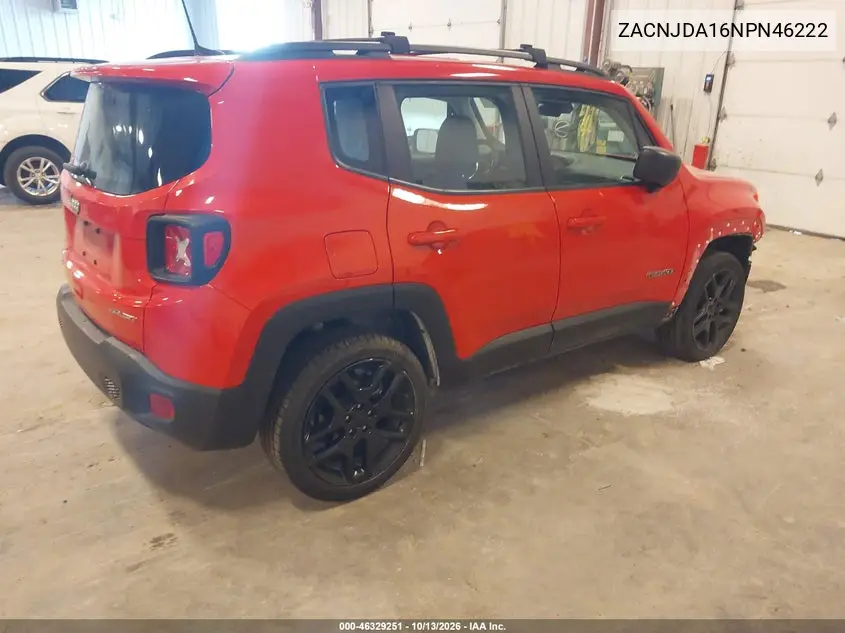 2022 JEEP RENEGADE VIN ZACNJDA16NPN46222 — фото 4